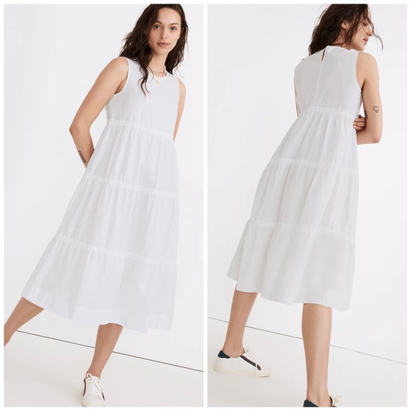 Madewell White Cattail Tiered Dress NWT Size 3X Sold Out on Website - Picture 1 of 17